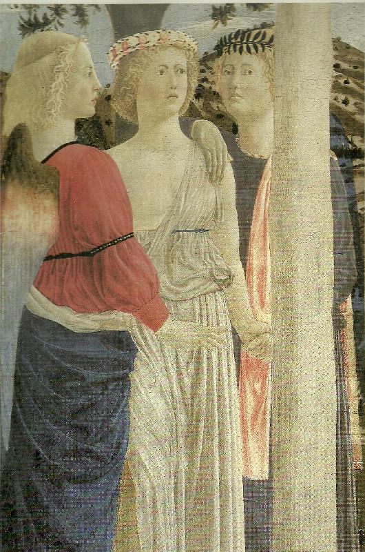 Piero della Francesca details from the baptism of christ oil painting picture